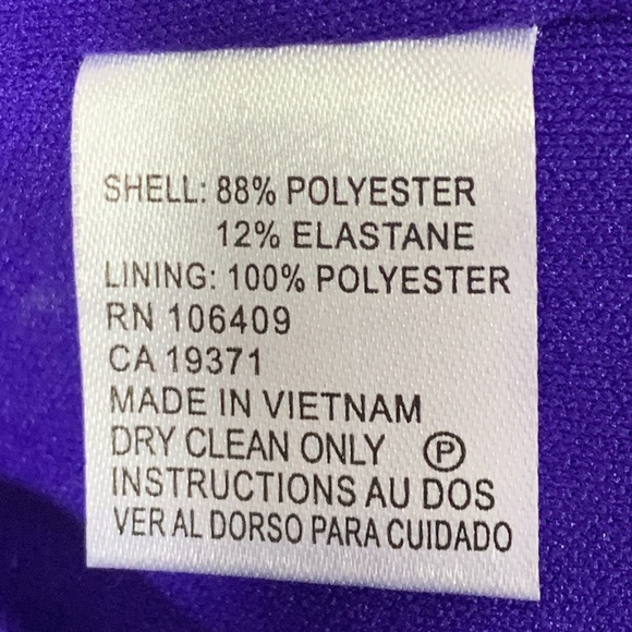 🎉HP🎉 Tahari Arthur S Levine Dress Size 4P Purple - Picture 7 of 7